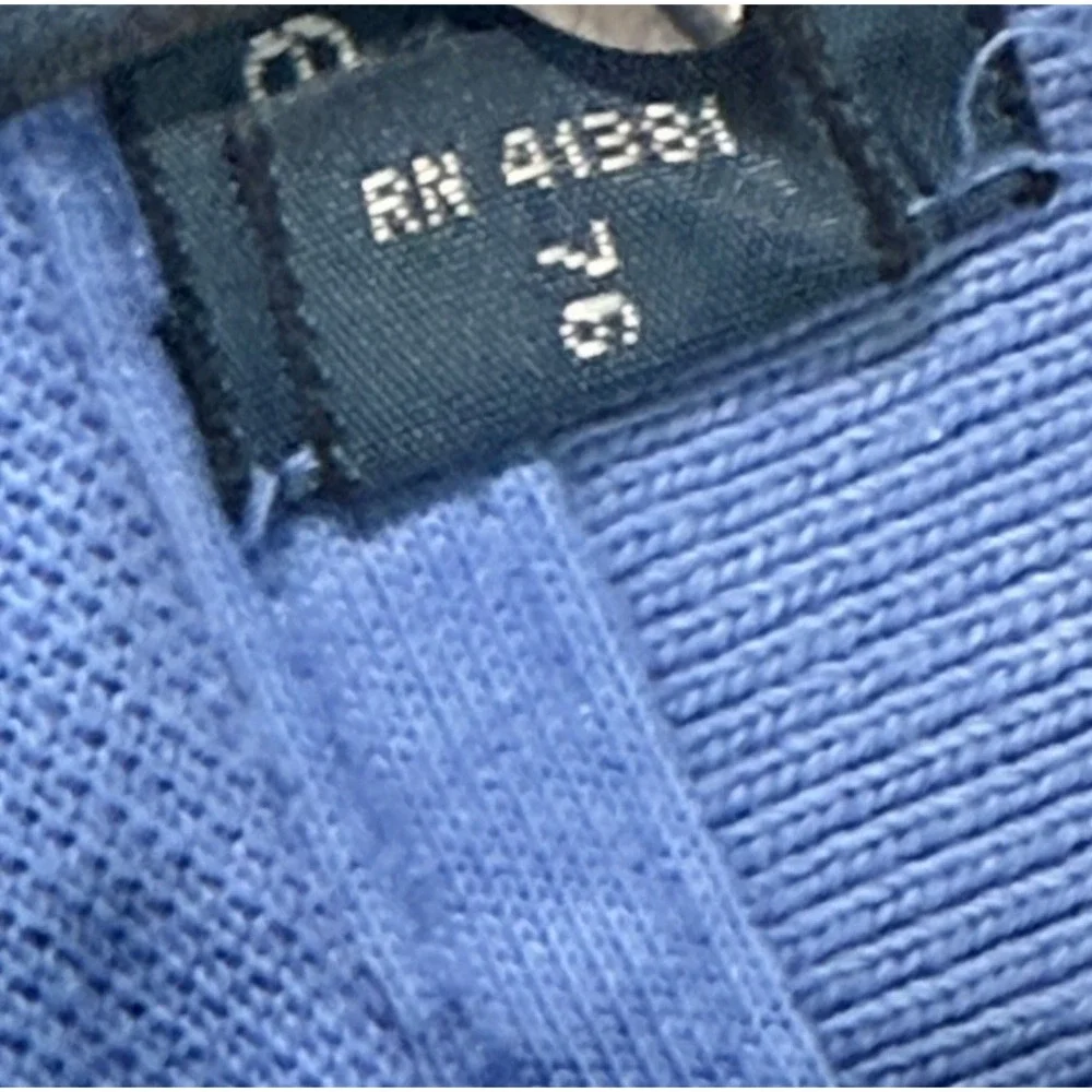 Polo Ralph Lauren Mens Blue Polo Shirt Orange Pony Cotton Classic Fit Size L